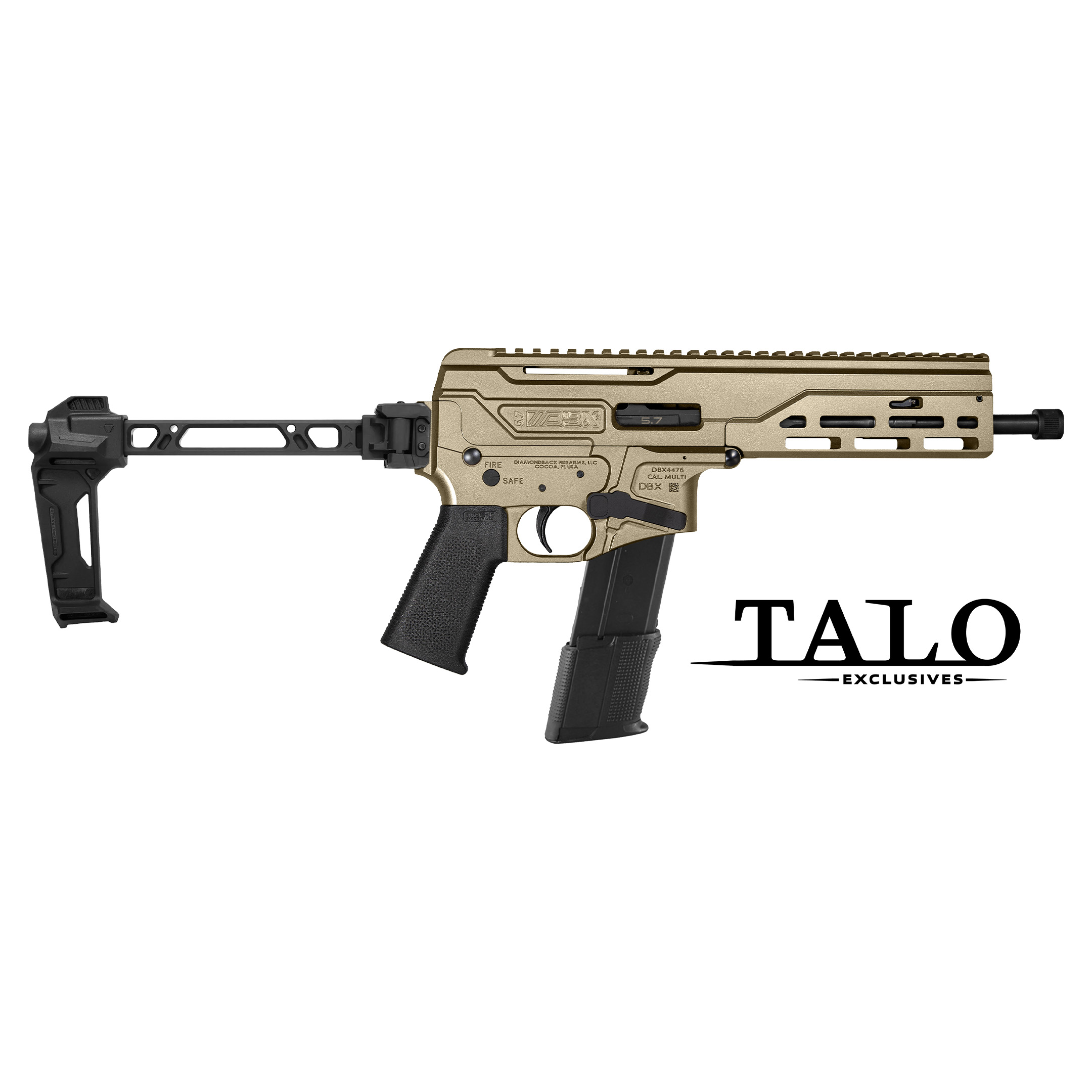 DBX, 8", 5.7x28mm, Bright Nickel